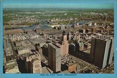 Minneapolis Minnesota View from the top of the IDS Tower toward the Mississippi 