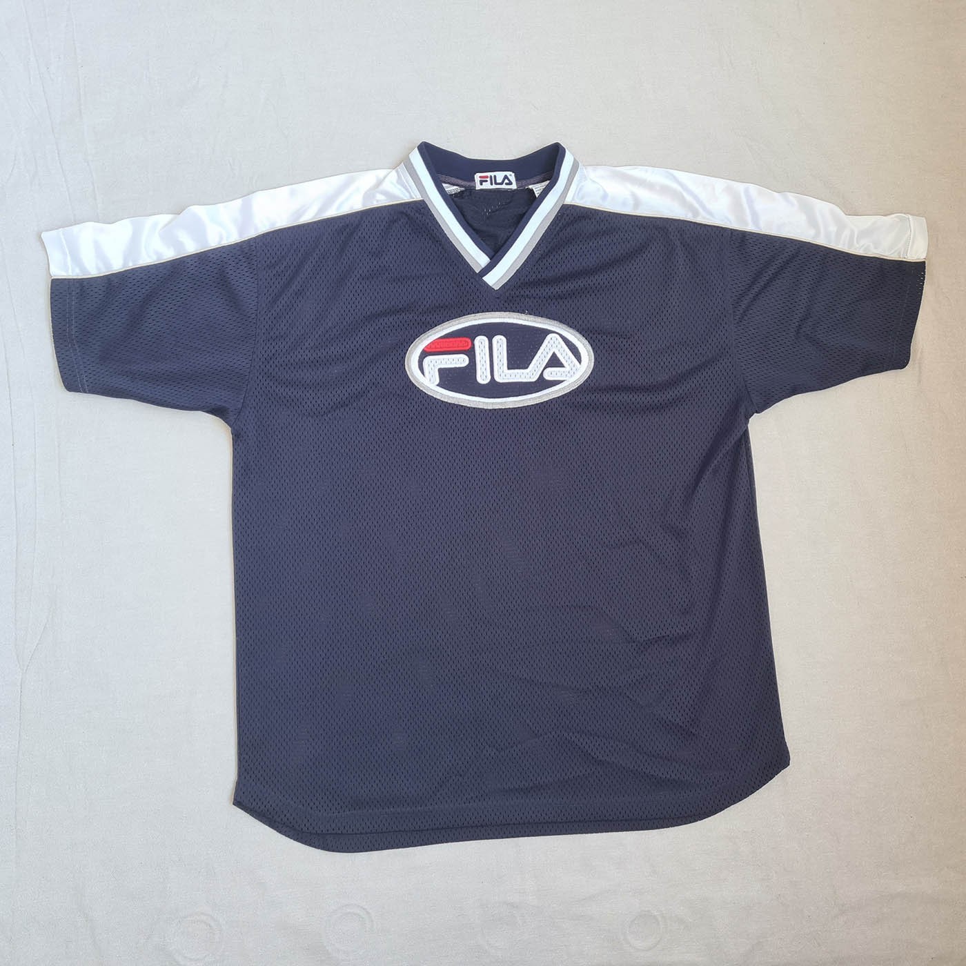 T shirt maglia uomo Fila vintage anni 90 taglia L oversize vestibilità rilassata top hip hop