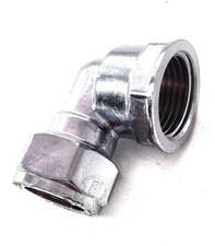 15mm x 1/2" Female Chrome Elbow - FREE Next-Day Delivery