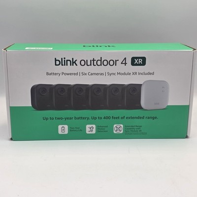 Blink Outdoor 4 XR Wireless Security Camera with Extended Range  6 Camera System