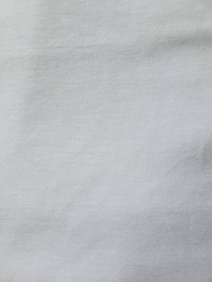 WHITE COTTON INTERLOCK KNIT FABRIC