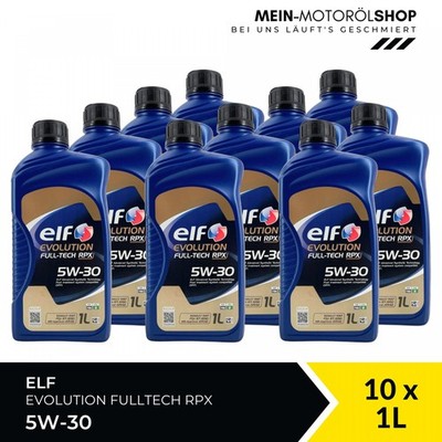 Elf Evolution Fulltech RPX 5W-30 RN17 MB 229.52 Motoröl 10x1 Liter = 10 Liter