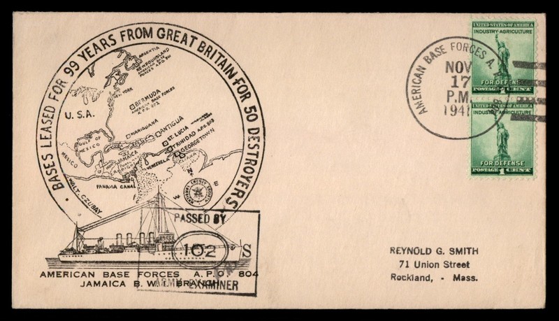 Mayfairstamps US 1940s APO 804 Map Ship Cover cca_20369