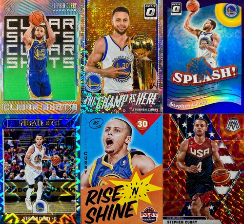 Stephen Curry Basketball Card Lot Panini Inserts, Donruss, Optic, Prizm (1 Of 2)