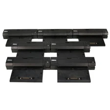 (Lot of 7) Dell PR02X USB 2.0 E-Port Replicator/ Laptop Docking Stations 19.5VDC