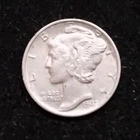 1942 Mercury Silver Dime Nice Details