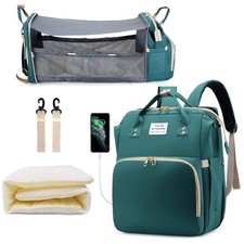 Diaper Bag Backpack with Changing Station, Nappy Baby Bags with Portable Chan...