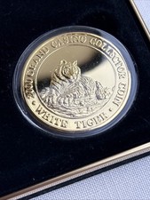 Grand Casino Collector Coin/Tokens Set Of 5 Goldtone Animal Series In Case