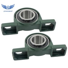 2Pcs UCP213-40 Pillow Block Bearing 2-1/2" Bore 2-Bolt Self-Aligning Solid Base