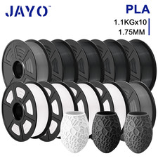 JAYO 5KG/10KG/20KG PLA Black White Gray 3D Printer Filament 1.75mm 1.1KG/SET