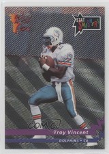 1992 Wild Card Stat Smashers Troy Vincent #SS-49 Rookie RC 13ec. rookie card picture