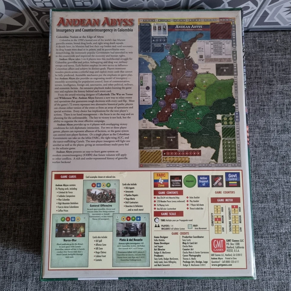 Andean Abyss - GMT Games - New Sealed - Image 3 of 3