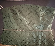 NWT Lulus Strapless Mini Dress Medium Hunter Green Basket Weave Textured