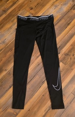 Nike Pro Compression Training Tights Mens Size Large Black Logo - NWT