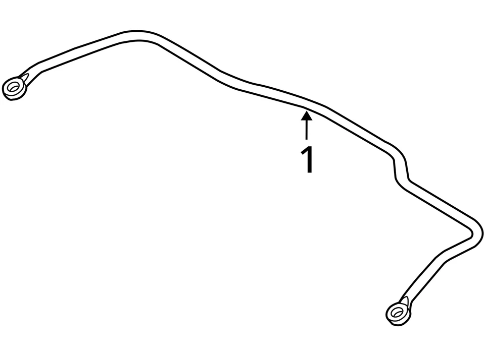 Ford Mercury Crown Victoria Grand Marquis 2001-2011 barra estabilizadora YW7Z5A772CA Foto 3 de 3