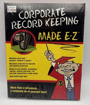Corporate Record Keeping Made EZ / Windows & Mac Compatible/ Factory Sealed