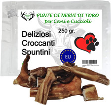 Nervo Di Bue per Cani: Masticativi Naturali a Lunga Durata - (250 G, Punte Di Ne