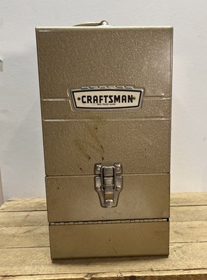 1960 s Craftsman ( Crown Logo ) Electric Drill Case w/ Original ? 1/4  Drill VTG