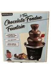 Nostalgia 3-Tier Electric Chocolate Fondue Fountain Machine