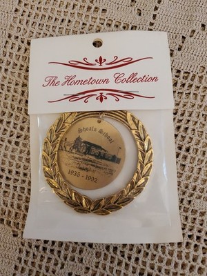 Shoals Public School Christmas Ornament 1935 - 1992 Year Anniversary Pinnacle NC