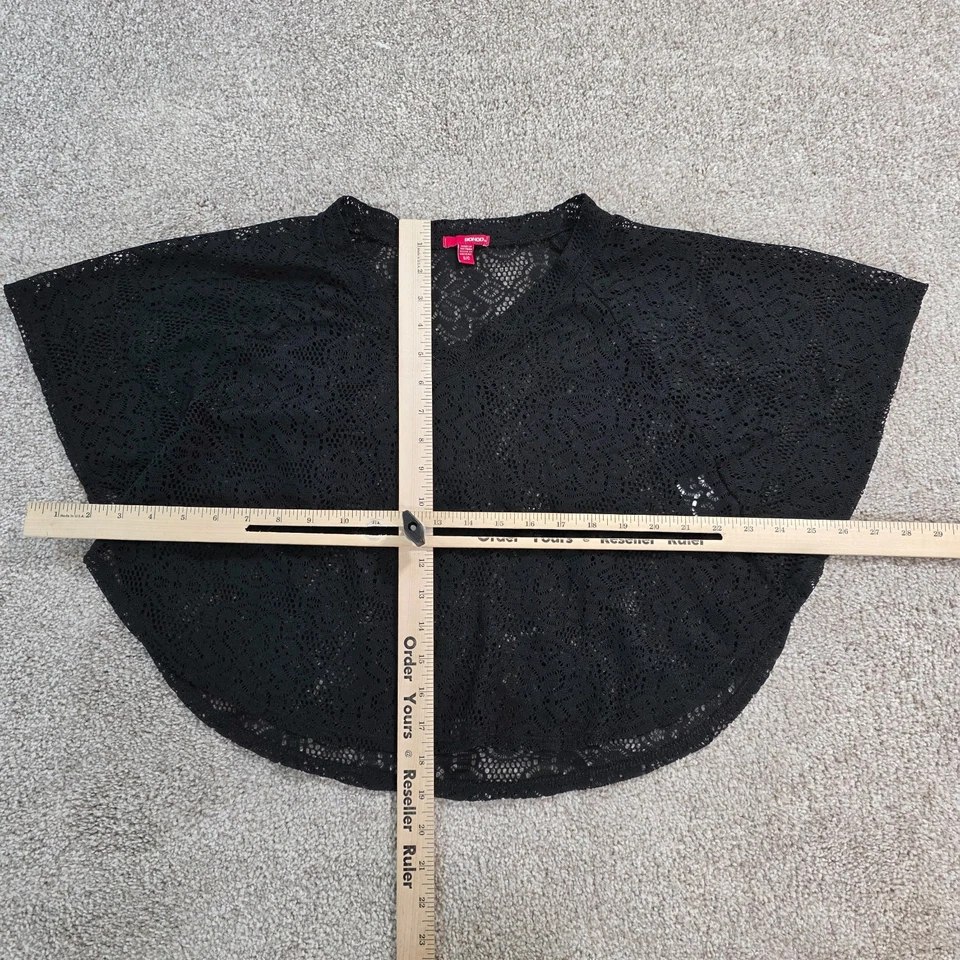 Бонго летучая мышь верхний вязаный кружевной подростков короткий рукав маленький черный - Изображение 3 из 4