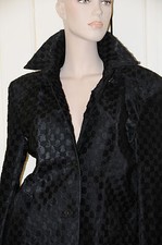 New Gucci Tom Ford Era Black Exotic Pony Gg Guccisima Jacket Coat Size 40 Rare!