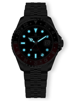 Gigandet Uomo Sea Ground 300 Orologio automatico - Made in Germany - Vetro zaffiro - Swiss Super Luminova - Bracciale in acciaio inossidabile - 300m/ 30bar - Nero - G300-016M