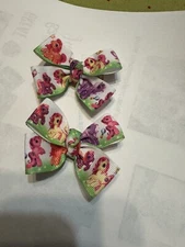 Lot Of 2 My Little Pony Baby 2" Magic Hairbows Non Slip Clips USA SELLER
