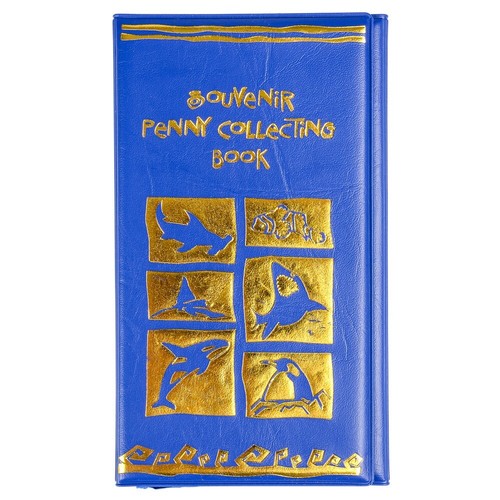 Souvenir Penny Holder Collecting Books (Blue - Aquatic Animals) Bi-Fold Coin - Picture 3 of 7