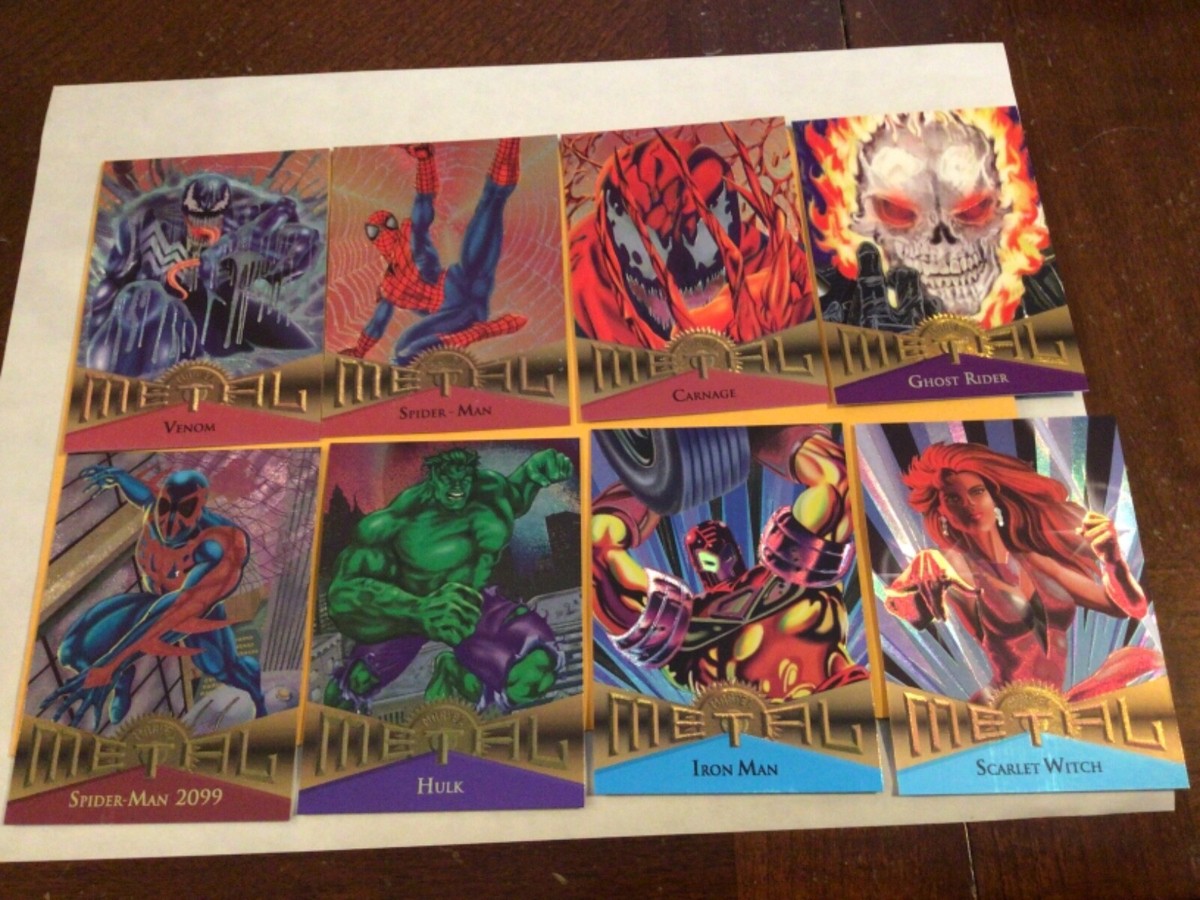 1995 Fleer Marvel Metal Cards COMPLETE BASE SET, #1-138 +