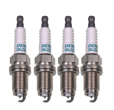 Denso Set of 4 Iridium Long Life Spark Plugs Gap 0.050 For Honda Acord Fit L4