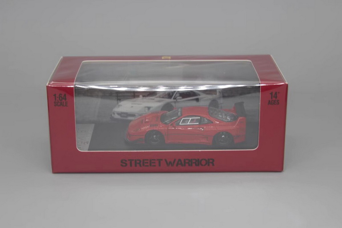 Street Weapon 1/64 Scale Ferrari F40 LBWK Red Diecast Car