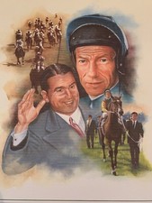 Kings Of The Sport Of Kings Gordon Richards and Lester Piggott Print 14” X 14.5”