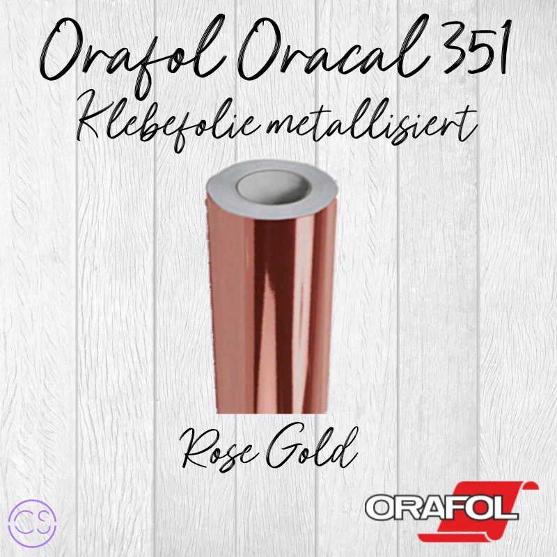 ORAFOL (30,95€/m²) Oracal 351 metallisierte Klebefolie Rose Gold