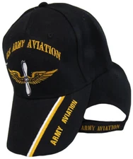 New Black US Army Aviation Branch Hat Ball Cap Veteran Military Licensed