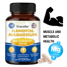 Magnesium Oxide 500 Mg, Dietary Supplement for Muscle, Heart, Bone and Nerve Hea