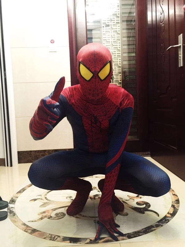 The Amazing Spider-Man Cosplay Costume Spiderman Zentai Suit Bodysuit Halloween - Image 3 of 4