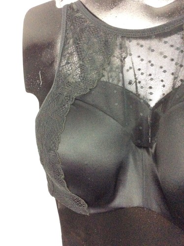34C NWT Cacique Balconette Bra High-Neck Lightly Lined Black Petite Lane Bryant - Picture 3 of 12
