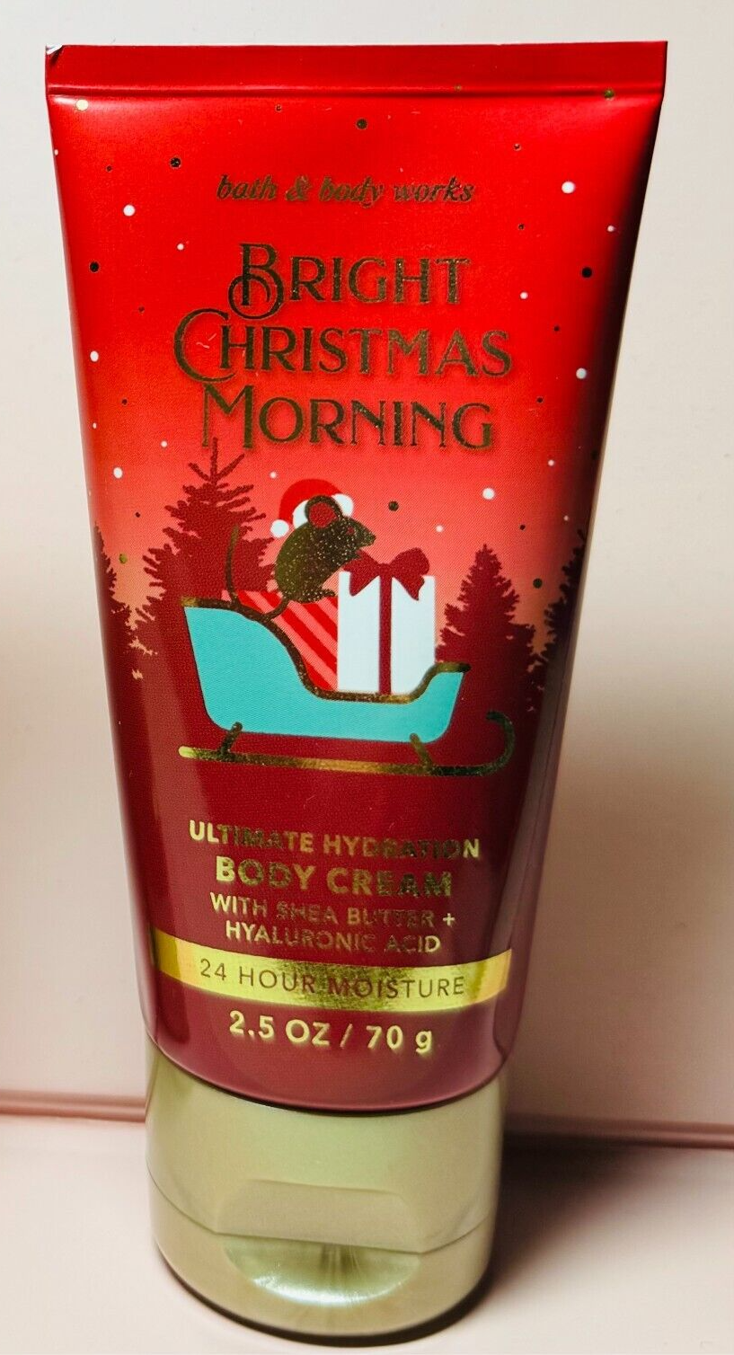 NEW - BRIGHT CHRISTMAS MORNING TRAVEL BODY CREAM - Bath & Body Works FREE SHIP