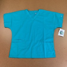 All Uniform Wear Ladies Size XS Teal Blank Dolman Scrub Top NWT 9600C
