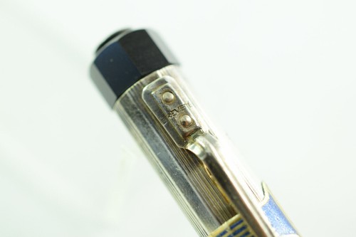 VINTAGE SILVER PLATED FIVE COLORS PROPELLING PENCIL ORIGINAL BOX&PAPER - NOS - Picture 6 of 8