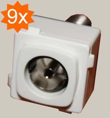 9 x TV Jack - Pal to F Type Insert - Hills Brand