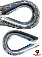 Thimble Thimbles Wire Cable Rope Galvanised Cable Clips Clamps 2mm - 20mm