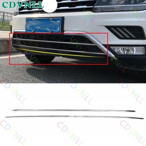 For Vw Tiguan 2017 2021 Chrome Steel Front Lower Bumper Grill Grille 