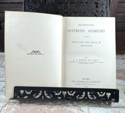 1896 Elementary Synthetic Geometry of the Point, Line and Circle in the Plane