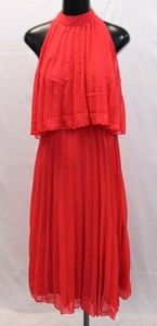 asos red halter neck dress