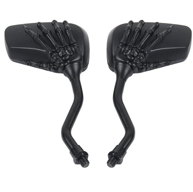 2X Garra de mano calavera esqueleto vista trasera motocicleta para Kawasaki KZ1000A KZ1000C Foto 3 de 4