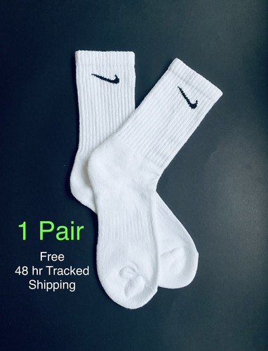 Nike Everyday White Cushioned Cotton 1 Pair Socks Junior Children Woman Kids