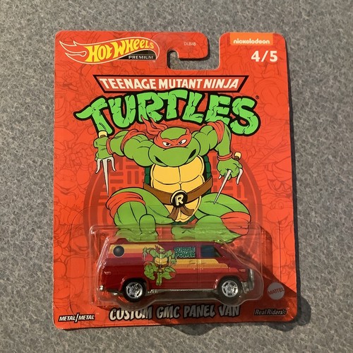 2022 Hot Wheels Premium Teenage Mutant Ninja Turtles Full 5 Car Set - Picture 6 of 7