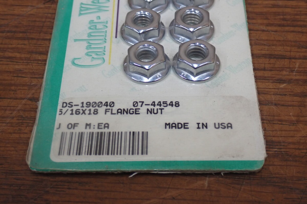 HARLEY DAVIDSON GARNER WESTCOTT FLANGE NUT 5/16-18 DS-190040 07